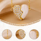 Premium Guld Diamant Magnetiskt Hjärta Halsband