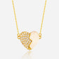 Premium Guld Diamant Magnetiskt Hjärta Halsband