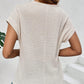 👕 50% RABATT! 🧶 Stickad Mesh T-shirt med Korta Ärmar – Andningsbar, Lätt & Perfekt För En Ledig Sommarlook ☀️