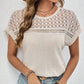 👕 50% RABATT! 🧶 Stickad Mesh T-shirt med Korta Ärmar – Andningsbar, Lätt & Perfekt För En Ledig Sommarlook ☀️