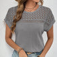 👕 50% RABATT! 🧶 Stickad Mesh T-shirt med Korta Ärmar – Andningsbar, Lätt & Perfekt För En Ledig Sommarlook ☀️