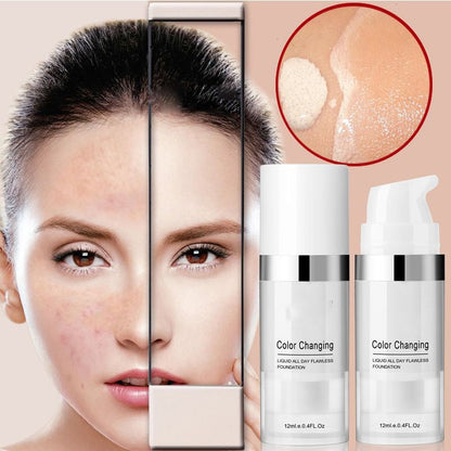 Långvarig bärbar och täckande foundation