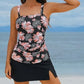💥Sista dagen specialrea 49% RABATT🩱 Dam vintage magkontroll tvådelade tankini baddräkter