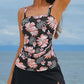 💥Sista dagen specialrea 49% RABATT🩱 Dam vintage magkontroll tvådelade tankini baddräkter