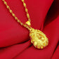 Elegant halsband i legering med droppformad berlock