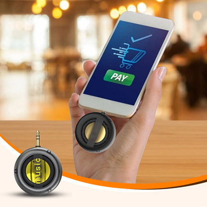 🎵【Plug & Play】 Bärbar högtalare för mobiltelefoner - förstärker musik och samtal direkt! 🔊