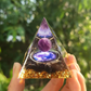 Pyramid Shape Resin Crushed Stone Ornament