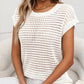 Kvinnors Stickad T-shirt med Utskurna Detaljer