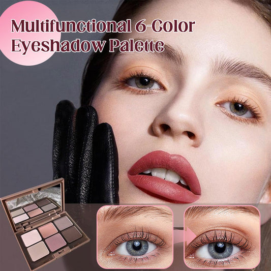 Multifunktionell ögonskuggspalett med 6 färger