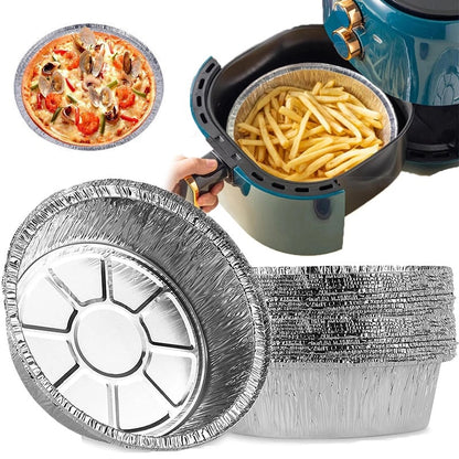 (🎁2025 Nyårsförsäljning🎁SPAR 48% RABATT)10 st Set Återanvändbar aluminiumfolie Air Fryer Liners
