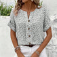 Elegant blus med blommönster för dam