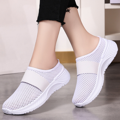 👟 50% RABATT NU!☁️ Dam Moln Komfort Slip-Ons – Andningsbart Nät & Anti-Halk Sula – Lättvikt Gå Skor – Mühelös Casual Sneakers 🚶‍♀️