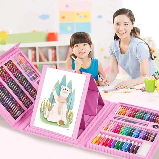 🎨 50% RABATT NU! ✨ 6-i-1 Kreativt Konstset - Innehåller Målarverktyg & 12 Färger för Barns Utveckling och Fantasi 🧑‍🎨🌟