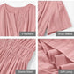 👗 Nyhet 50% RABATT 🎁 | Kortärmad V-ringad Långklänning – Flödande & Sommarchic