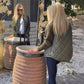 Stickad Patchwork Puffig Jacka för Kvinnor