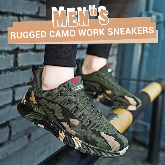 Allmänna högkvalitativa robusta arbets-sneakers med kamouflage