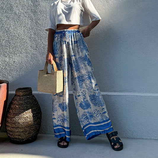 Kvinnors Sommar Boho Palazzo Byxor