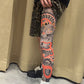 Stretchig Benärm med Tatueringstryck