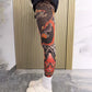 Stretchig Benärm med Tatueringstryck