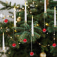 🎁Tidig julkampanj – 50 % rabatt🎄LED-ljus för julgranen med genomskinliga kristallkulor som krokar