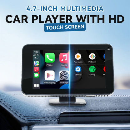 📱4,7-tums HD-pekskärm för multimedia i bilen – Svep med fingertopparna och förvandla din bil till en smart underhållningscentral på ett ögonblick!🚗✨