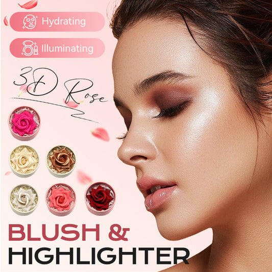 3D rosé rouge och highlighter