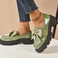 Chic och Söt Platåloafers med Rosett