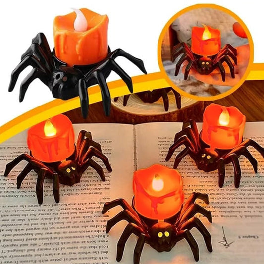 Halloween Läskig Spindel LED Ljuslykta