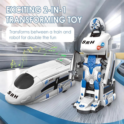 Uppladdningsbar transformerbara tågrobotleksak🎁 Den perfekta presenten