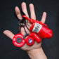 Söt mini-nyckelring med gymaccessoar