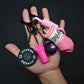 Söt mini-nyckelring med gymaccessoar