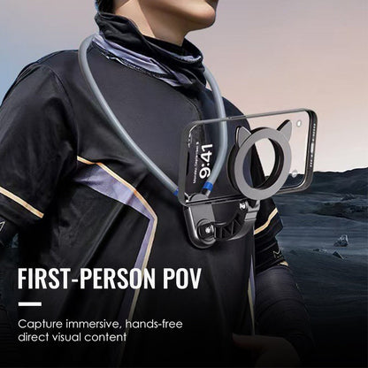 Handsfree magnetisk halsmobilhållare