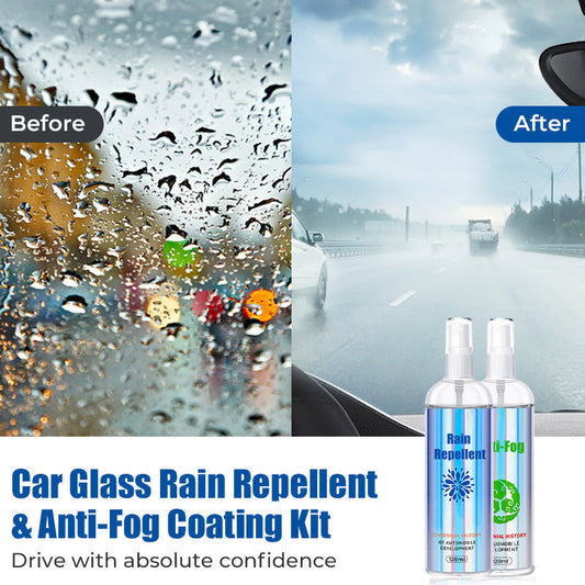 🚗 KÖP 2 FÅ 1! ✨ Regn- & Imavvisande Kit för Bilglas - Skapar Osynligt Skikt för Förbättrad Sikt i Alla Väder 🌧️🔍