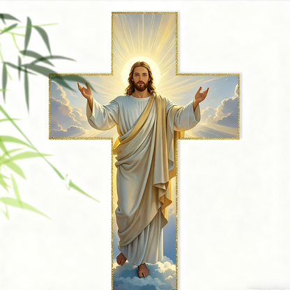 ✝️Bästsäljare✨Retro Jesus Kristus väggkors dekoration