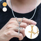 ✝️ 50 % RABATT ✨ Korshalsband – Silverfärgat, elegant och tidlöst – Perfekt för en andlig eller elegant vardagslook – lätt, diskret och glänsande 💫🕊️💛
