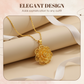 Elegant guldfärgat blommigt hänge