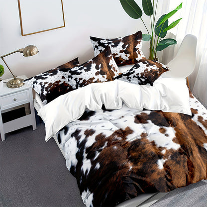 🔥⏰50 % RABATT!!!🔥💖 Mjukt Täcke med Ko-tryck | Skin-snäll, Digital Tryck, Perfekt för Sovrummet ✨