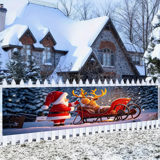 🔥Solange der Vorrat reicht 40 % Rabatt!🎉Utomhus Merry Christmas hängande banner