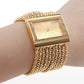 Ladies Rhinestone Quartz Square Watch