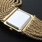 Ladies Rhinestone Quartz Square Watch