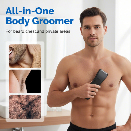 💈 50% RABATT NU! ✨ Digital Kroppstrimmer – LCD-display, Vattentät & Olika Trimmhuvuden 📱⚡