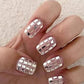 12-färgade fyrkantiga glitter nagelpaljetter
