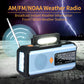 Solcellsväderradio med Handvev – 3 Laddningssätt, 2000mAh Powerbank & SOS-larm!