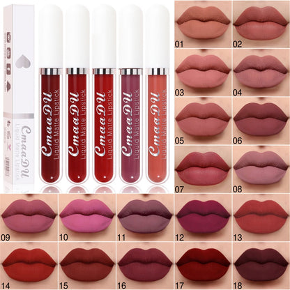💄 50% RABATT! ✨ 10-pack Matt Vattenfast Läppstiftsset – Vitamin E, Avtryckssäkert & Långvarig Färg För Perfekt Läppar 👄
