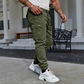 👖50 % RABATT🏃 Arbetsbyxor i fleece | Dragsko i midjan · Slitstarkt polyester · Avsmalnande ben · Flera fickor