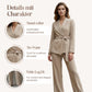 👔 54% RABATT! ✨ Elegant Kostymset för Kvinnor – Kavaj med Knytbälte & Vida Byxor, Sofistikerad Look 👖