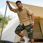Herr Camouflage Cargo-Shorts med Flera Fickor