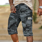 Herr Camouflage Cargo-Shorts med Flera Fickor
