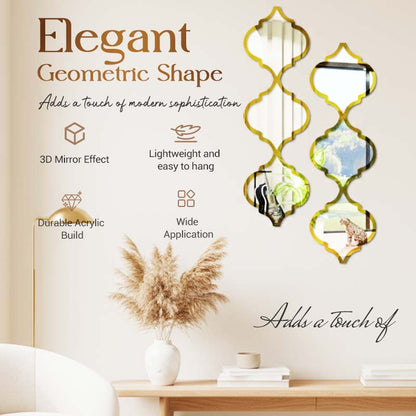 🪞 50% RABATT! ✨ 12st 3D Akryl Spegel Romb Väggdekaler – Självhäftande, Dekorativ & Perfekt för Heminredning 💎