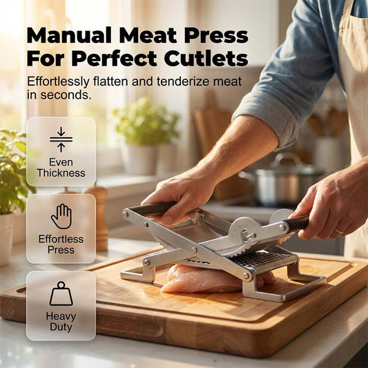 Köttplattare i metall – saxliknande konstruktion för enkel pressning 🥩🔧